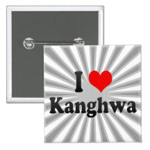 I Love Kanghwa, Korea Button