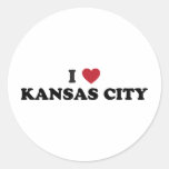 I Love Kansas City Kansas Round Sticker