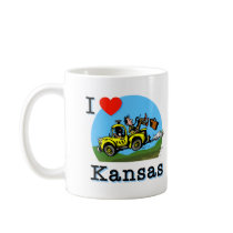 I Love Kansas Country Taxi mugs