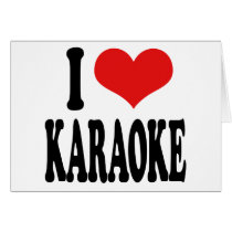 I Love Karaoke cards