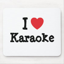 I love Karaoke heart custom personalized mousepads by funnycustomtshirts I love Karaoke heart custom personalized mousepads