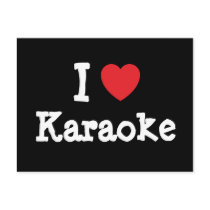 I love Karaoke heart custom personalized postcards by funnycustomtshirts I love Karaoke heart custom personalized postcards