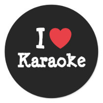 I love Karaoke heart custom personalized stickers by funnycustomtshirts I love Karaoke heart custom personalized stickers