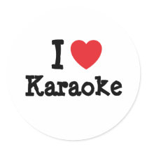 I love Karaoke heart custom personalized stickers by funnycustomtshirts I love Karaoke heart custom personalized stickers