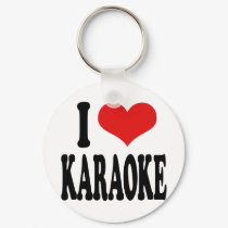 I Love Karaoke keychains