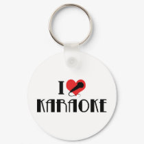 I Love Karaoke Keychain