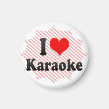 I love Karaoke Refrigerator Magnet