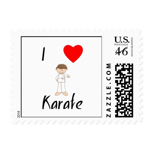 I Love Karate (4) Postage