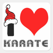 I Love Karate Design Stickers