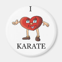 i love karate fridge magnets