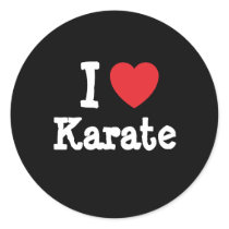 I love Karate heart custom personalized stickers by funnycustomtshirts I love Karate heart custom personalized stickers