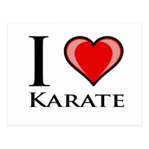 I Love Karate Postcards