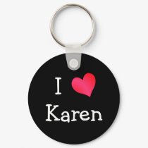 I Love Karen keychains