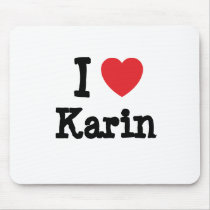 I love Karin heart T-Shirt Mouse Mats