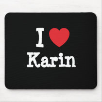 I love Karin heart T-Shirt mousepads by funnycustomtshirts I love Karin heart T-Shirt mousepads