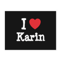 I love Karin heart T-Shirt postcards by funnycustomtshirts I love Karin heart T-Shirt postcards