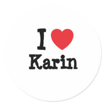 I love Karin heart T-Shirt stickers by funnycustomtshirts I love Karin heart T-Shirt stickers