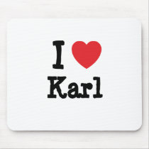 I love Karl heart custom personalized mousepads