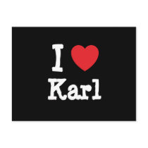 I love Karl heart custom personalized postcards by funnycustomtshirts I love Karl heart custom personalized postcards