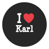 I love Karl heart T-Shirt stickers by funnycustomtshirts I love Karl heart T-Shirt stickers