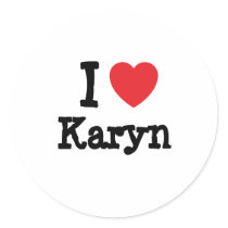 I love Karyn heart T-Shirt Stickers