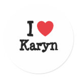 I love Karyn heart T-Shirt stickers