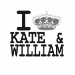 I LOVE KATE and WILLIAM - CROWN Tshirt