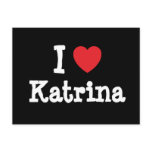 I love Katrina heart T-Shirt Postcards