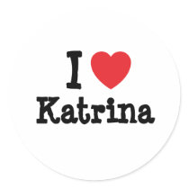 I love Katrina heart T-Shirt stickers