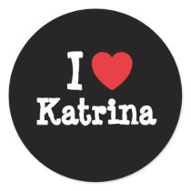 I love Katrina heart T-Shirt stickers