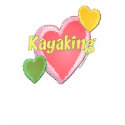 I Love Kayak Hearts T Shirts