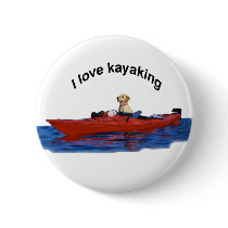 I love kayaking (yellow lab) 2 buttons by randonspa I love kayaking (yellow lab) 2 buttons