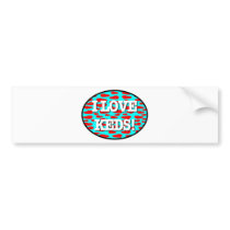 I LOVE KEDS Red Hearts bumper stickers by mrmorphic I LOVE KEDS Red Hearts bumper stickers