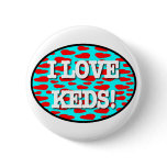 I LOVE KEDS Red Hearts Pin