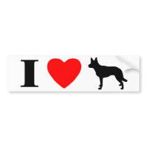 I Love Kelpies Bumper Sticker bumper stickers by MenagerieMayhem I Love Kelpies Bumper Sticker bumper stickers
