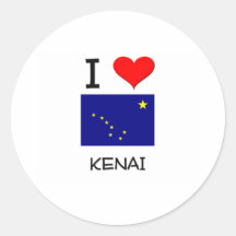 I Love KENAI Alaska Stickers