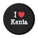 I love Kenia heart T-Shirt magnets