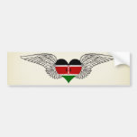 I Love Kenya -wings Bumper Sticker