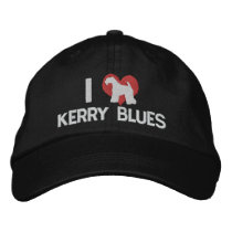 I Love Kerry Blues Embroidered Hat (Dark) embroidered hats