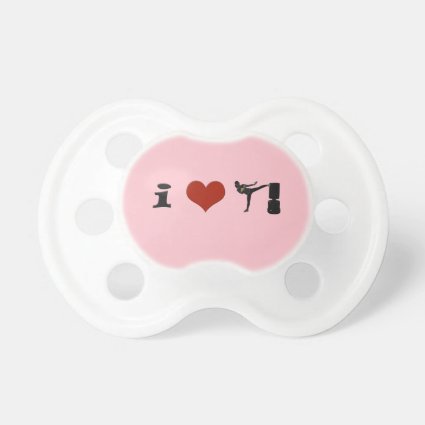 I Love Kickboxing! w/ Red Heart BooginHead Pacifier