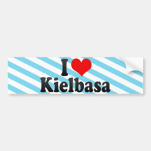 I Love Kielbasa Bumper Stickers