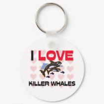 I Love Killer Whales keychains by AnimalShirts I Love Killer Whales keychains