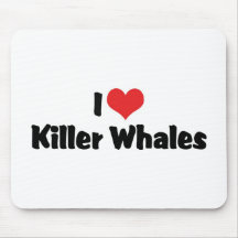 I Love Killer Whales Mousepad