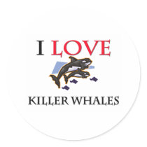 I Love Killer Whales stickers