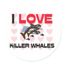 I Love Killer Whales stickers
