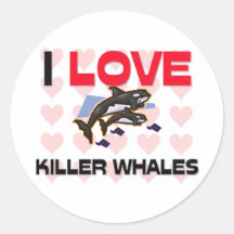 I Love Killer Whales Sticker