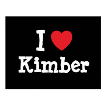 I love Kimber heart T-Shirt Post Cards