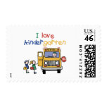 I Love Kindergarten Postage Stamps