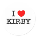 I Love Kirby Sticker