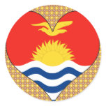 I Love Kiribati Round Stickers